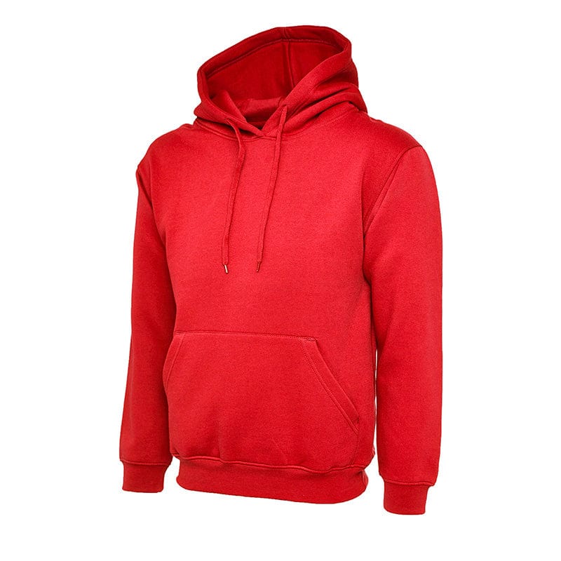 Uneek UC502 Classic Hooded Sweatshirt Red