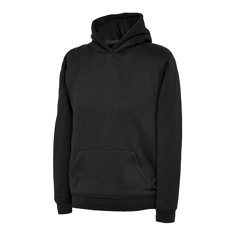 Uneek UC503 Childrens Hooded Sweatshirt Black