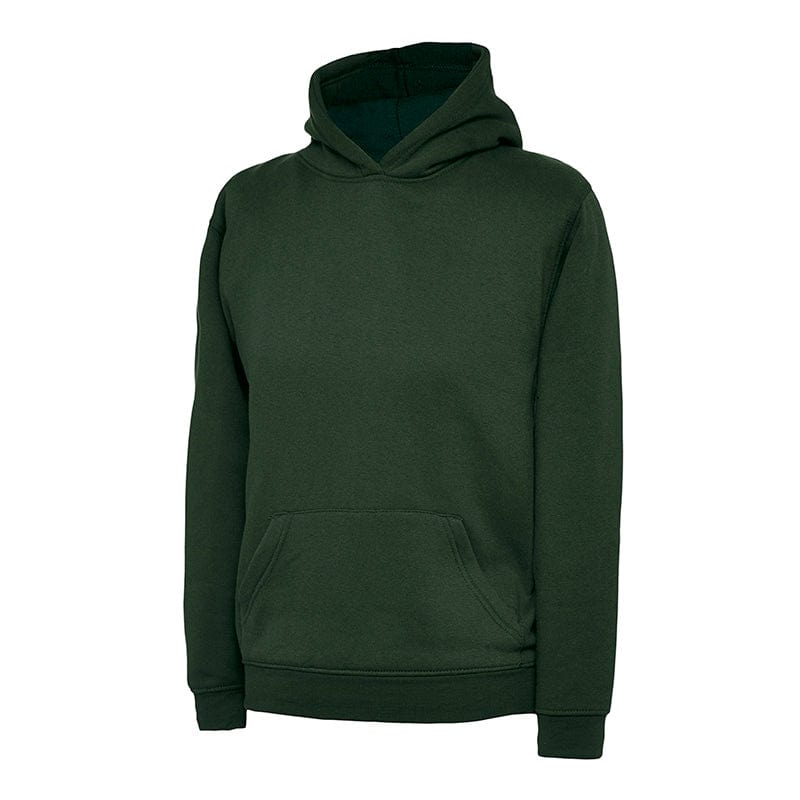Uneek UC503 Childrens Hooded Sweatshirt Bottle Green