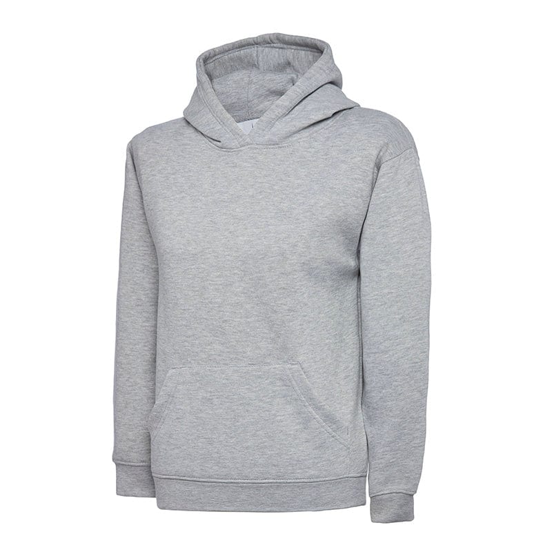 Uneek UC503 Childrens Hooded Sweatshirt Heather Grey