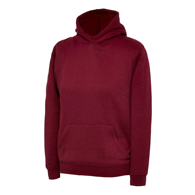 Uneek UC503 Childrens Hooded Sweatshirt Maroon