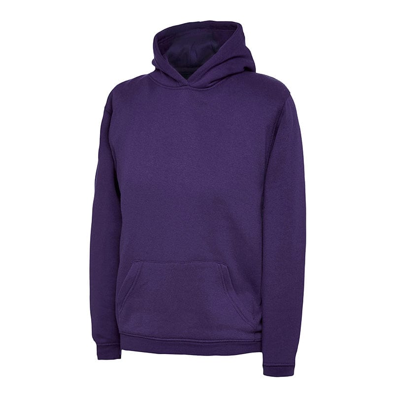 Uneek UC503 Childrens Hooded Sweatshirt Purple