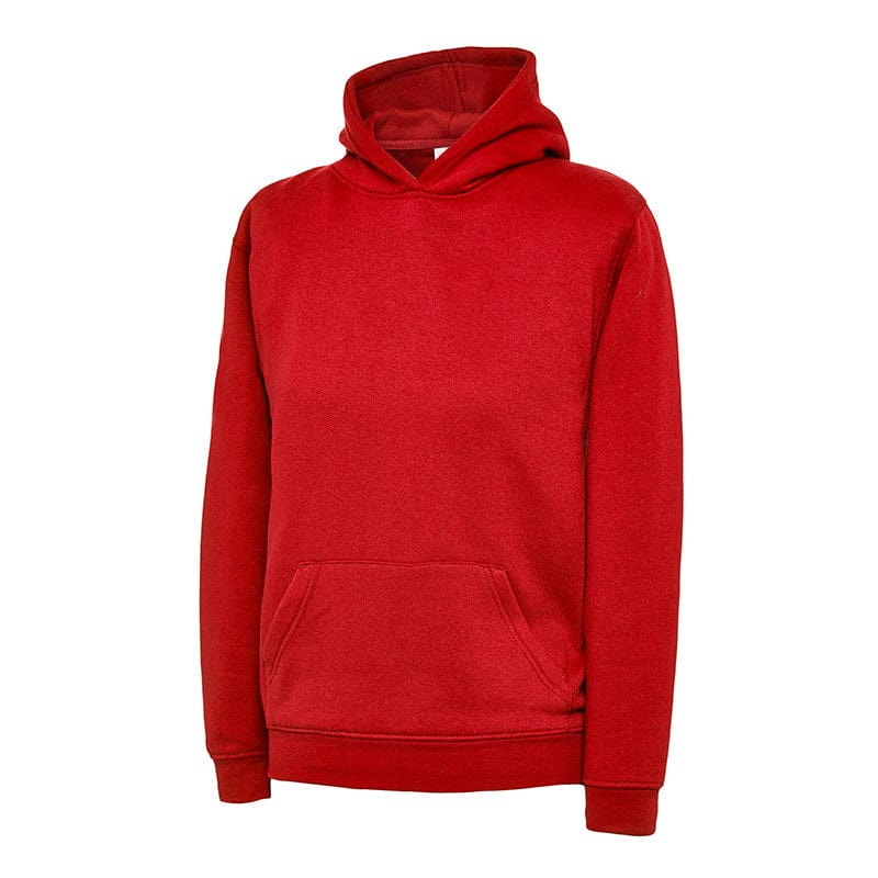Uneek UC503 Childrens Hooded Sweatshirt Red