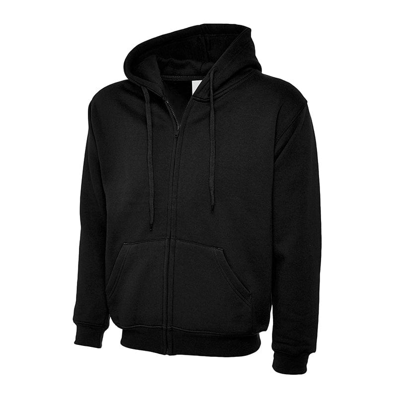 Uneek UC504 Adults Classic Full Zip Hooded Sweatshirt Black