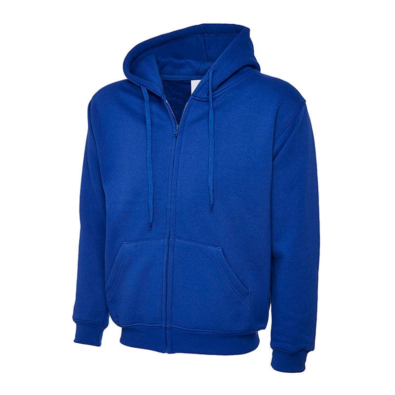 Uneek UC504 Adults Classic Full Zip Hooded Sweatshirt Royal
