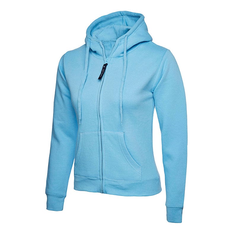 Uneek UC505 Ladies Classic Full Zip Hooded Sky