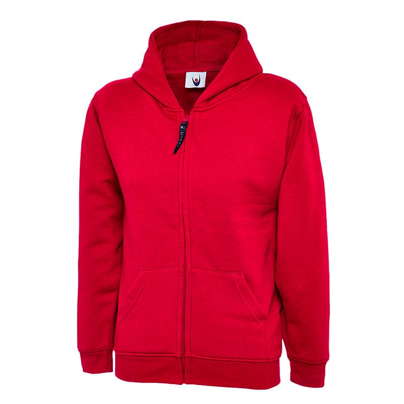 Plain red shop zip up hoodie