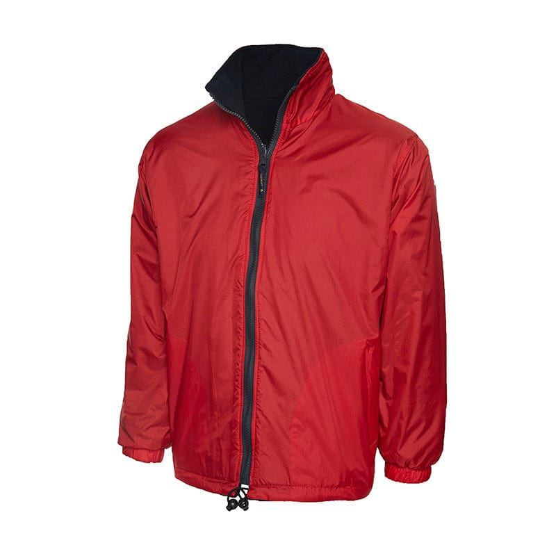 Uneek UC605 Premium Reversible Fleece Jacket Red / Navy