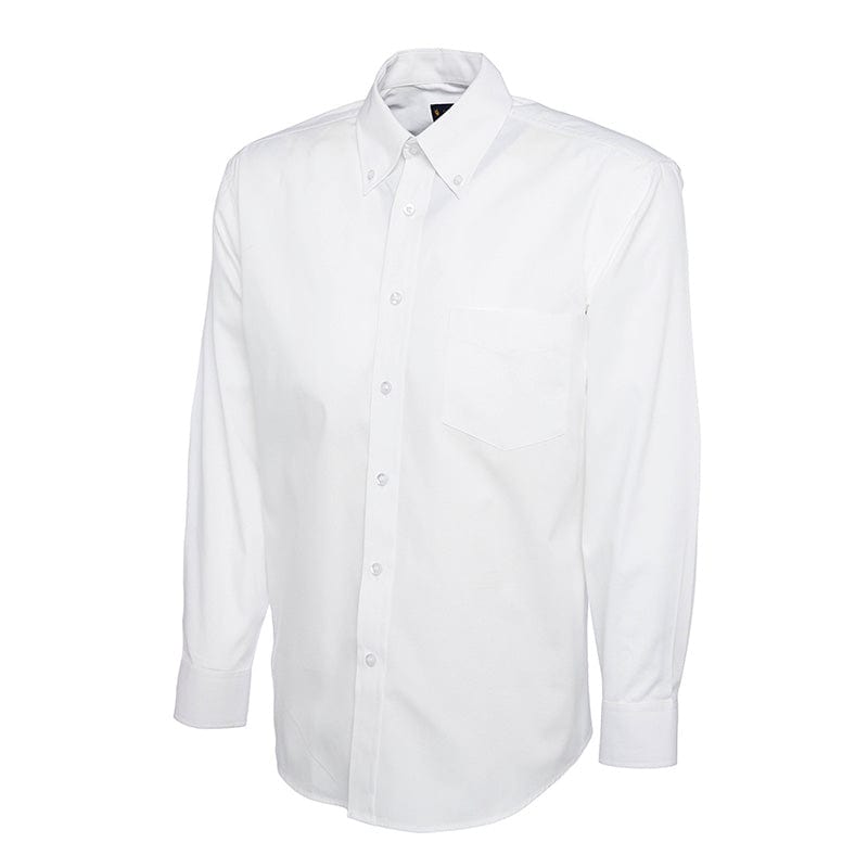 Uneek UC701 Mens Pinpoint Oxford Full Sleeve Shirt White