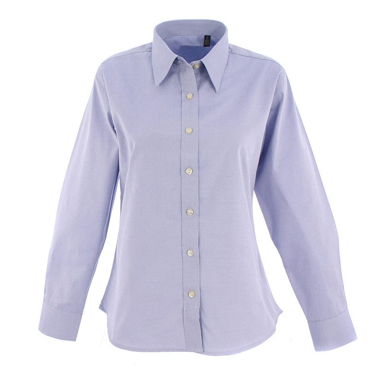 Uneek UC703 Ladies Pinpoint Oxford Full Sleeve Shirt Light Blue