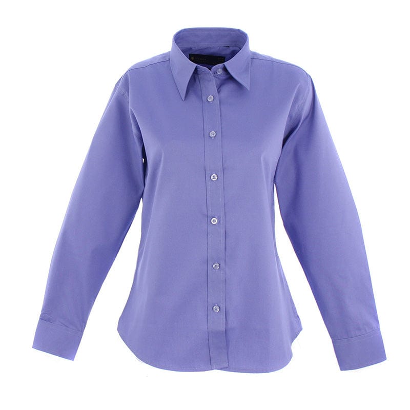 Uneek UC703 Ladies Pinpoint Oxford Full Sleeve Shirt Mid Blue