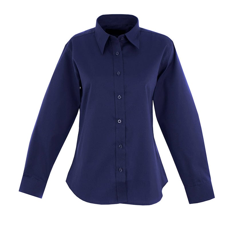 Uneek UC703 Ladies Pinpoint Oxford Full Sleeve Shirt Navy
