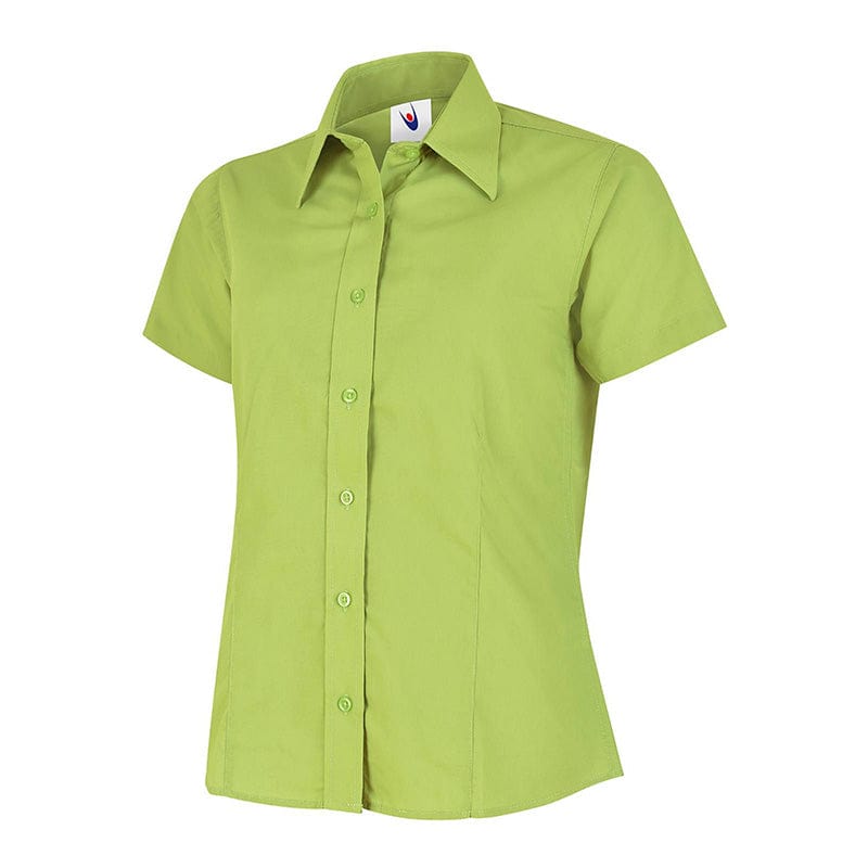Uneek UC712 Ladies Poplin Half Sleeve Shirt Lime