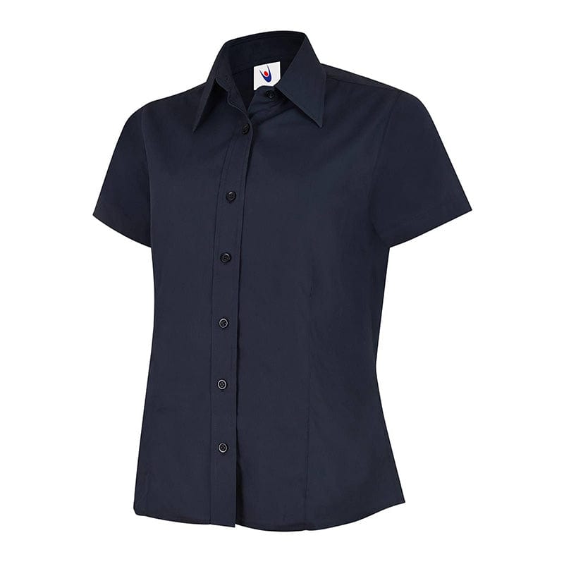 Uneek UC712 Ladies Poplin Half Sleeve Shirt Navy