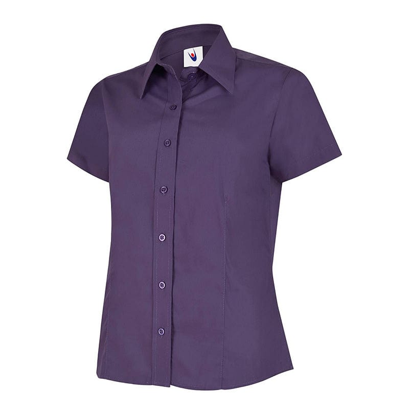 Uneek UC712 Ladies Poplin Half Sleeve Shirt Purple