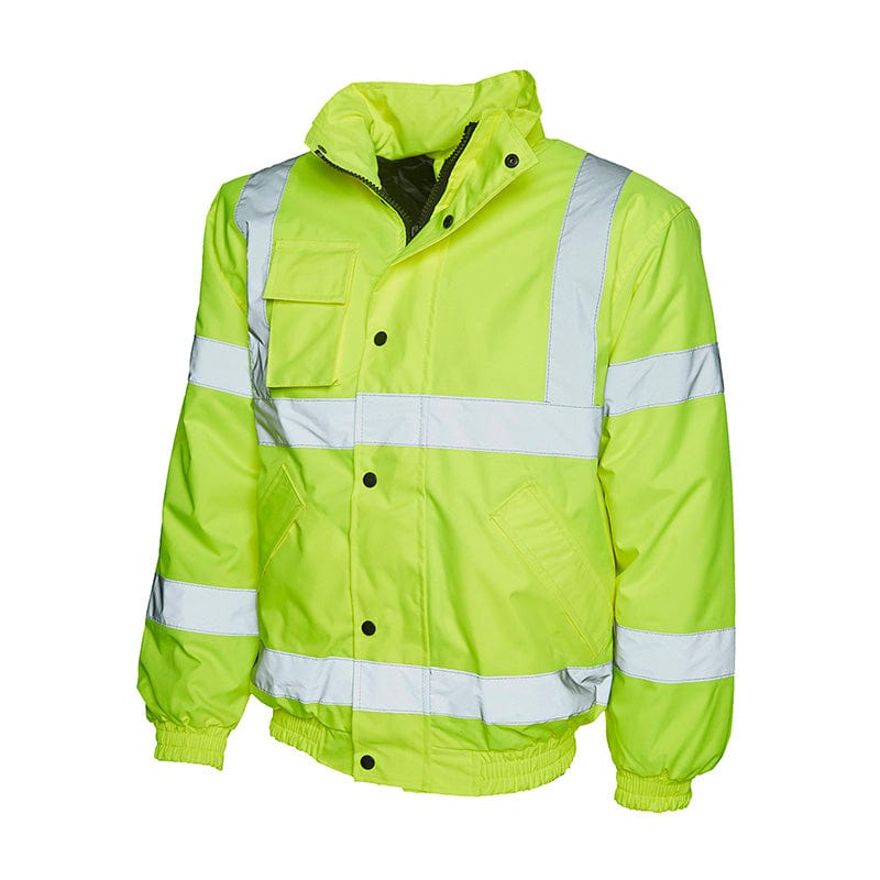 Uneek UC804 High Visibility Bomber Jacket Hi-Vis Yellow