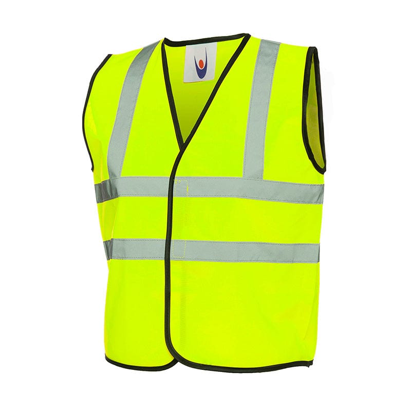 Uneek UC806 Childrens Hi-Viz Waist Coat Hi-Vis Yellow