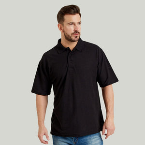 Ultimate 50/50 Pique Mens Work Polo Shirt Black