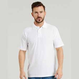 Ultimate 50/50 Pique Mens Work Polo Shirt White