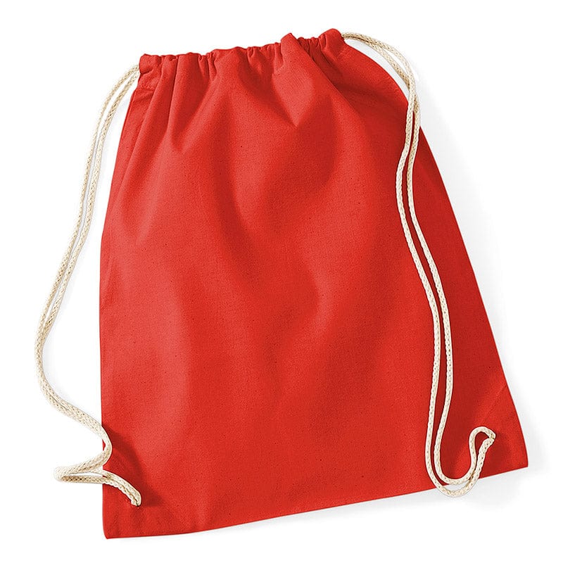 Westford Mill W110 Cotton Gymsac Bright Red