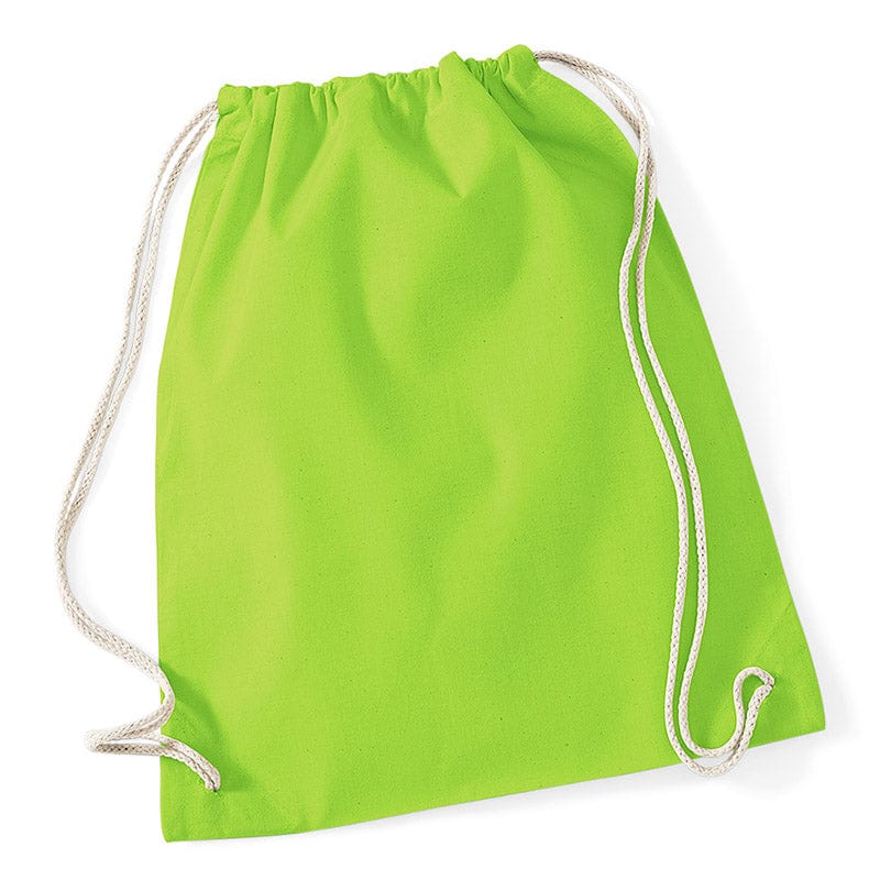 Westford Mill W110 Cotton Gymsac Lime Green