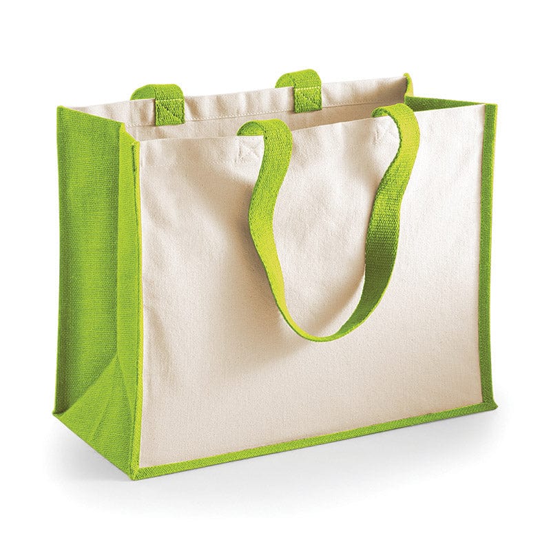 Westford Mill W422 Printers&#39; Jute Classic Shopper Apple Green
