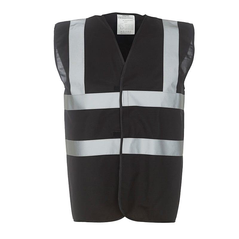 Yoko Hi Vis Vest Work Wear Waistcoat Jacket Black
