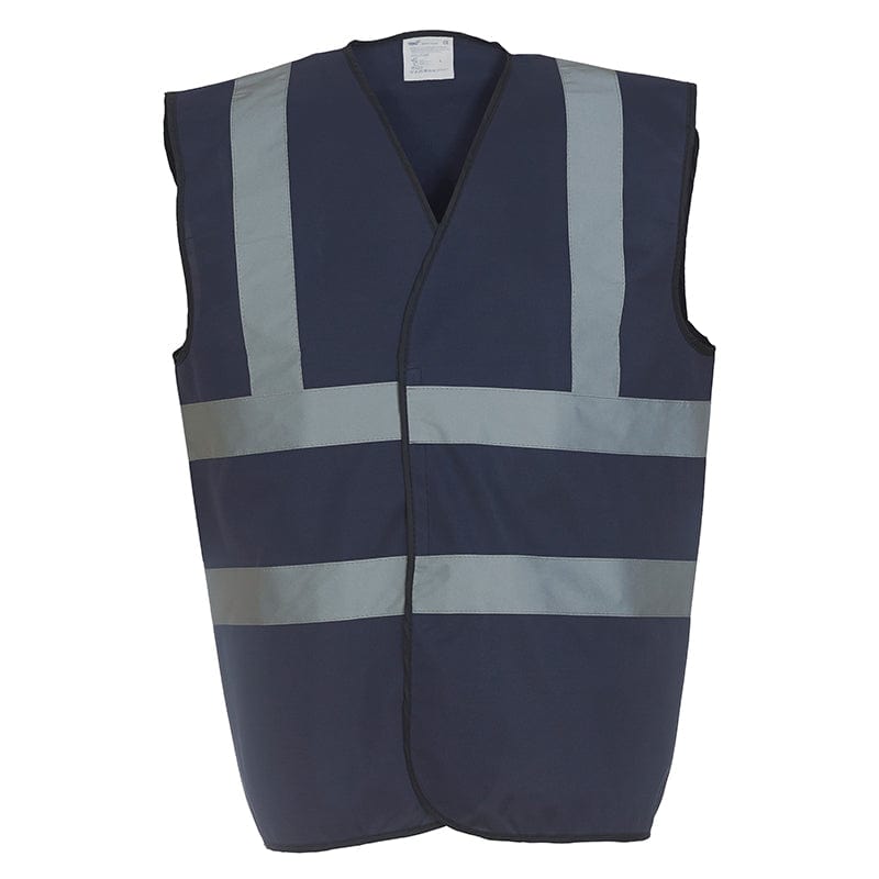 Yoko Hi Vis Vest Work Wear Waistcoat Jacket Navy