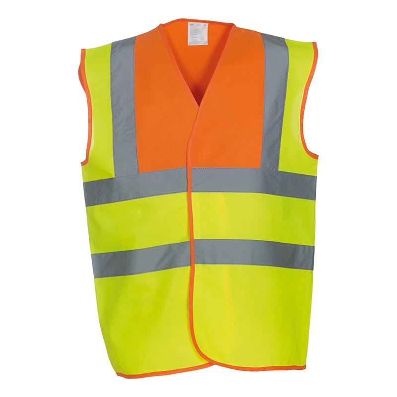 Yoko Hi Vis Vest Work Wear Waistcoat Jacket Hi-Vis Orange / Hi-Vis Yellow