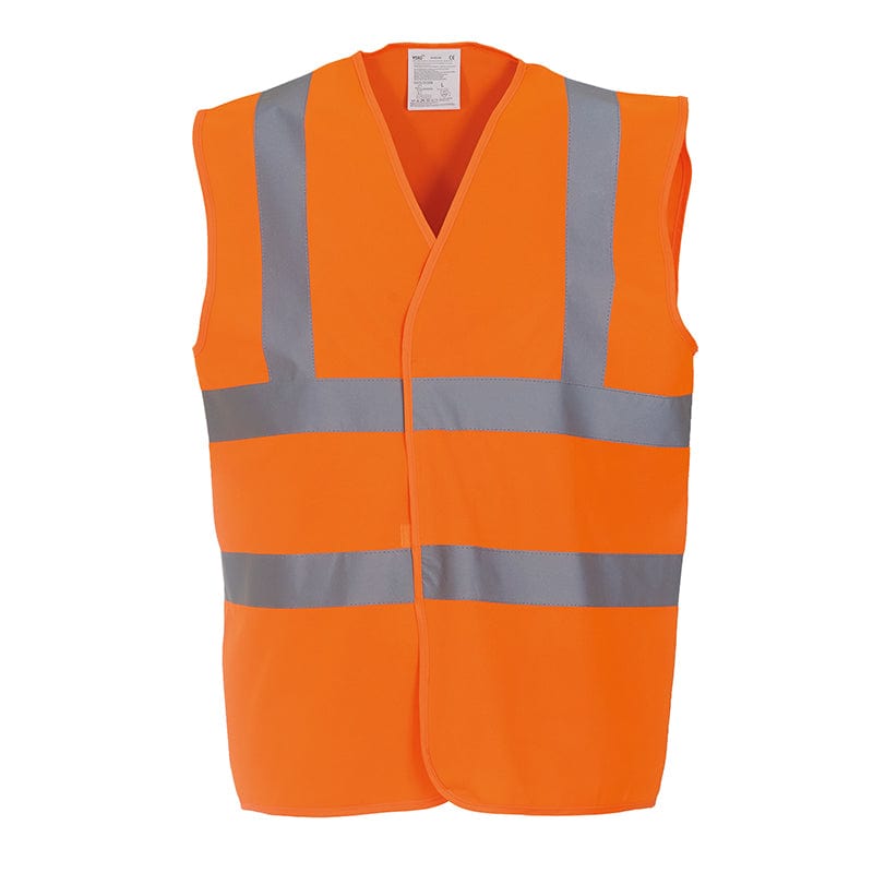 Yoko Hi Vis Vest Work Wear Waistcoat Jacket Hi-Vis Orange