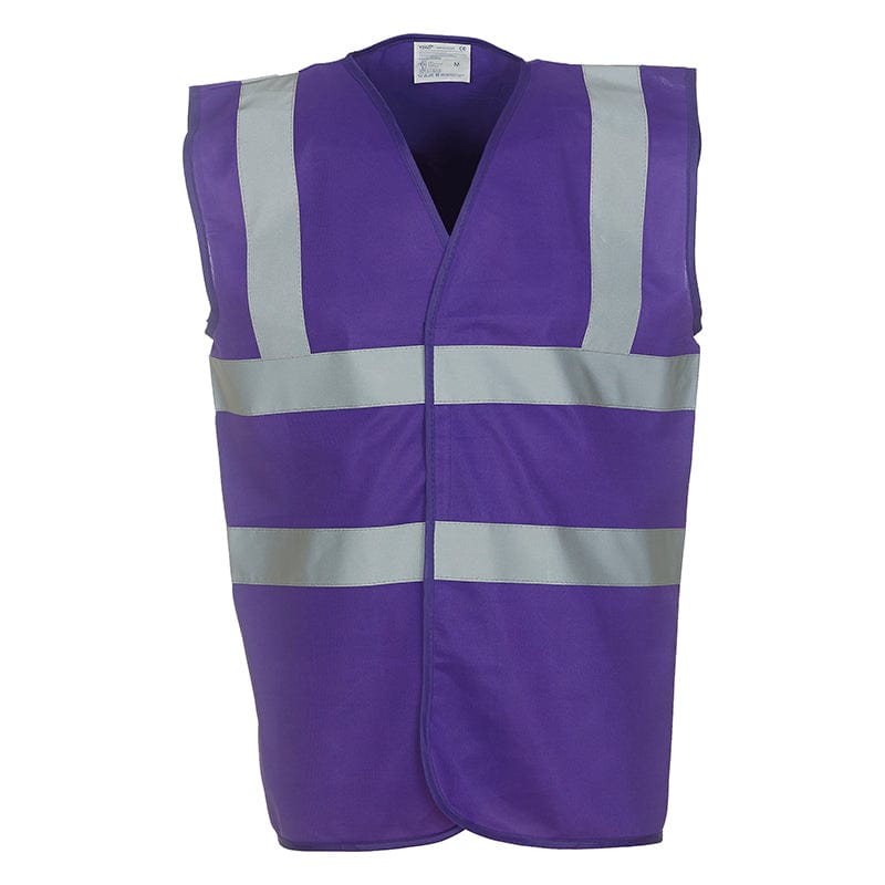 Yoko Hi Vis Vest Work Wear Waistcoat Jacket Purple