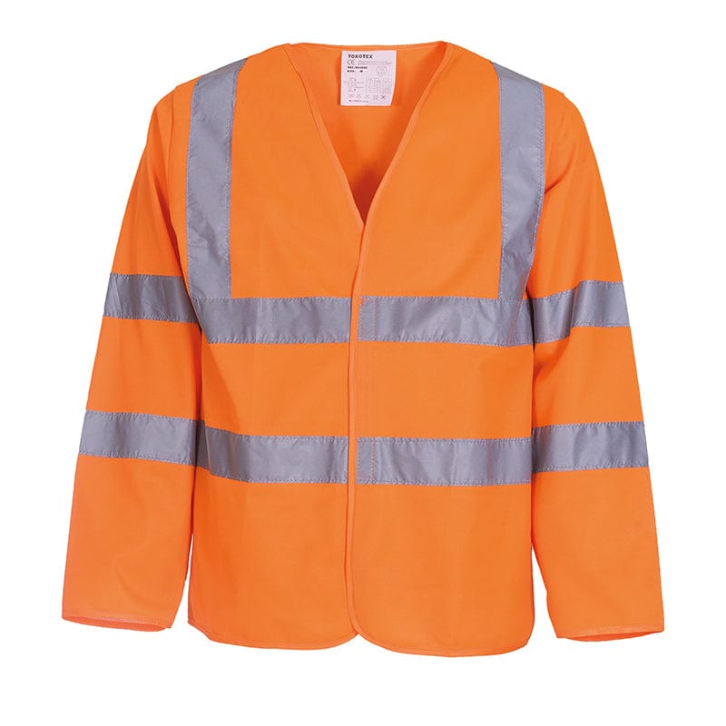 Yoko Long Sleeve Vest Hi Vis Waistcoat Jacket 