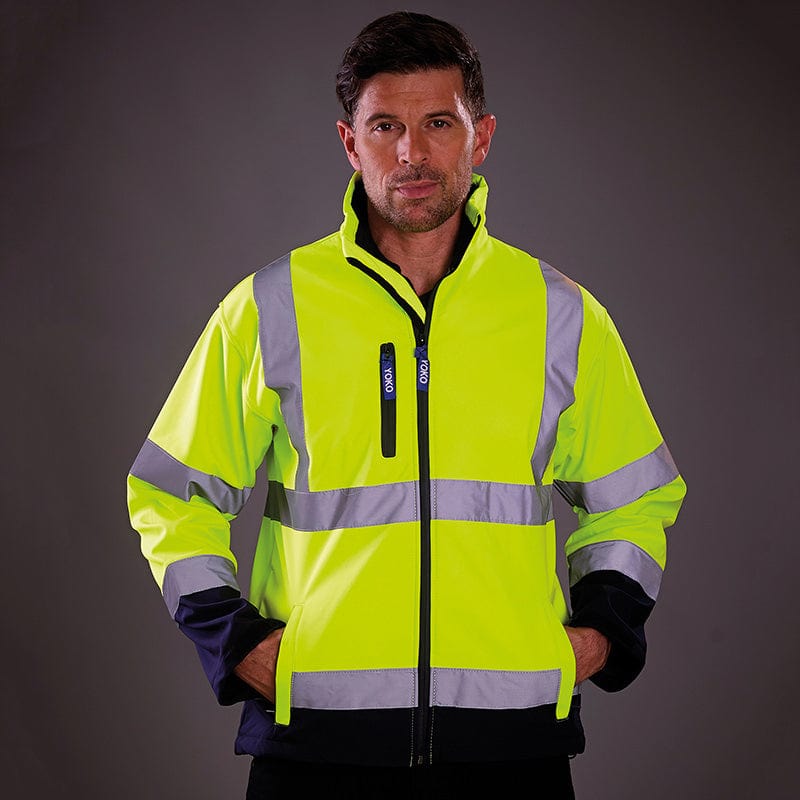 Waterproof hi vis softshell on sale jacket