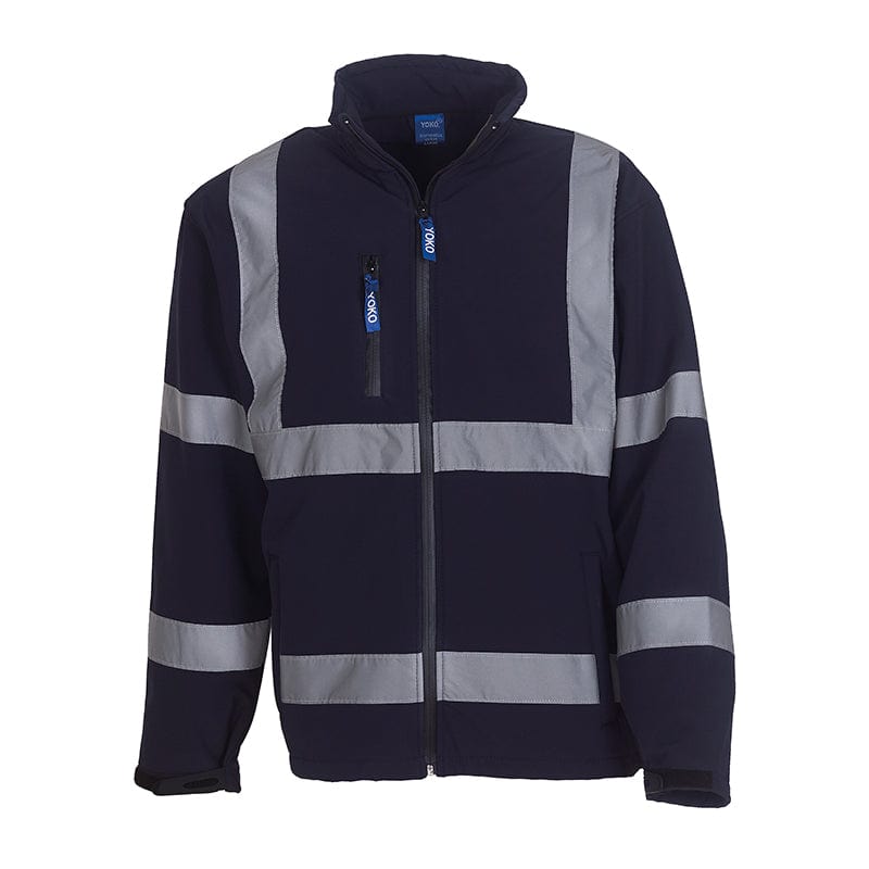 Yoko Hi Vis Softshell Jacket Premium Waterproof Coat 