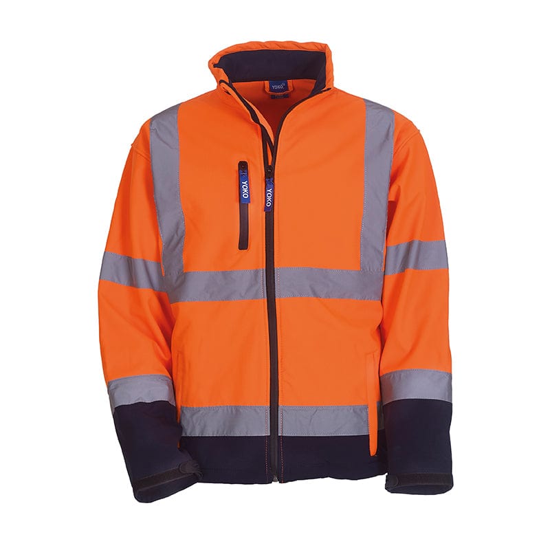 Yoko Hi Vis Softshell Jacket Premium Waterproof Coat 