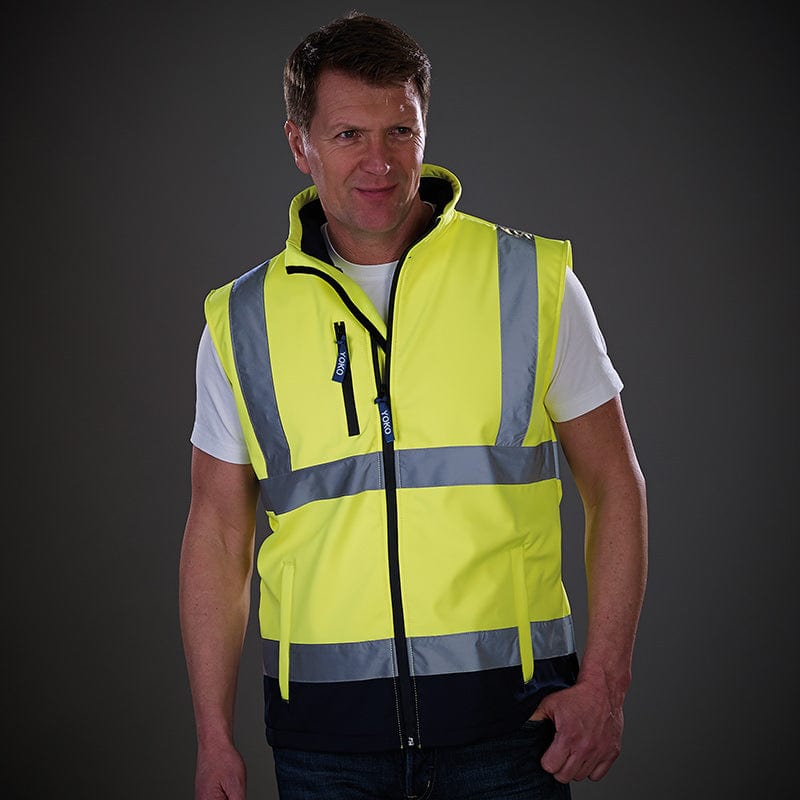 4 In 1 Hi Vis Visibility Reversible Safety Jacket JORESTECH Windbreaker - Foto 4