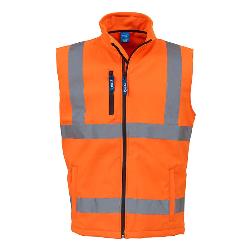 Yoko Hi Vis Softshell Premium Waterproof Gilet 