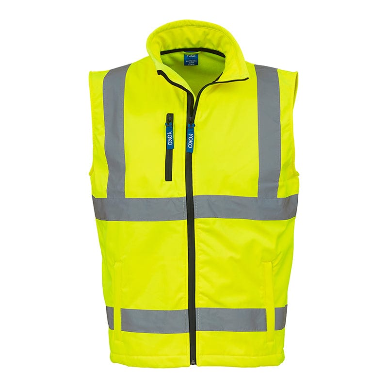 Yoko Hi Vis Softshell Premium Waterproof Gilet 