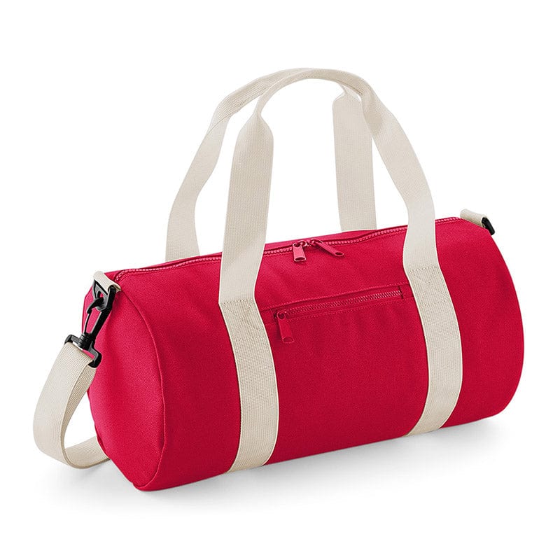BagBase Mini Barrel Bag Classic Red / Off White