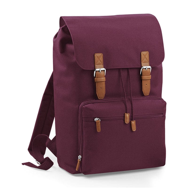 BagBase BG613 Vintage Laptop Backpack Burgundy