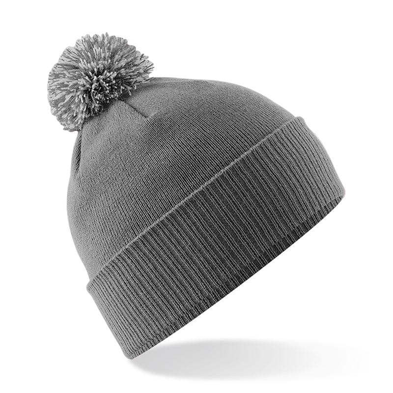 Beechfield Snowstar Beanie Graphite Grey / Light Grey