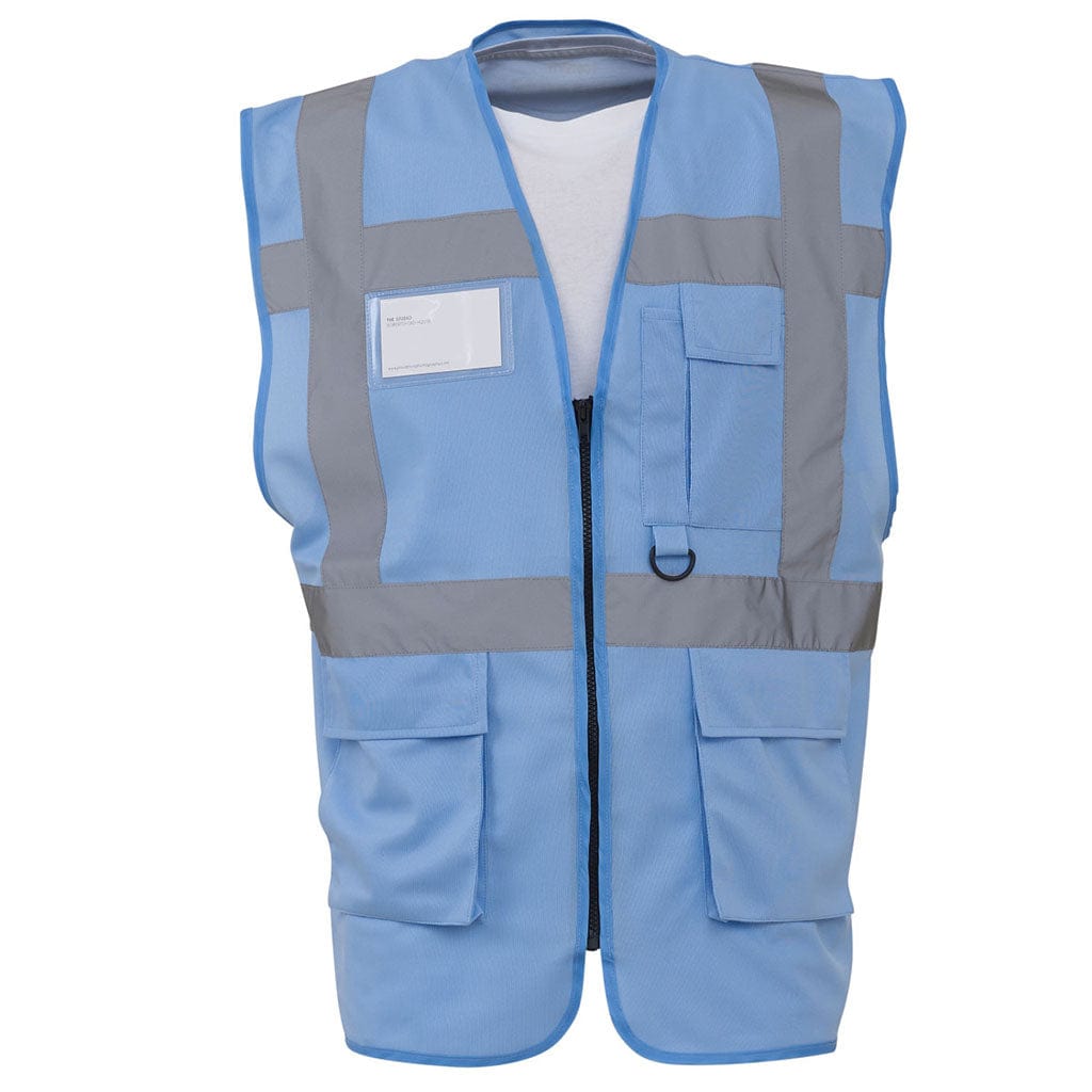 Yoko HVW801 Executive Hi Vis Vest Sky Blue