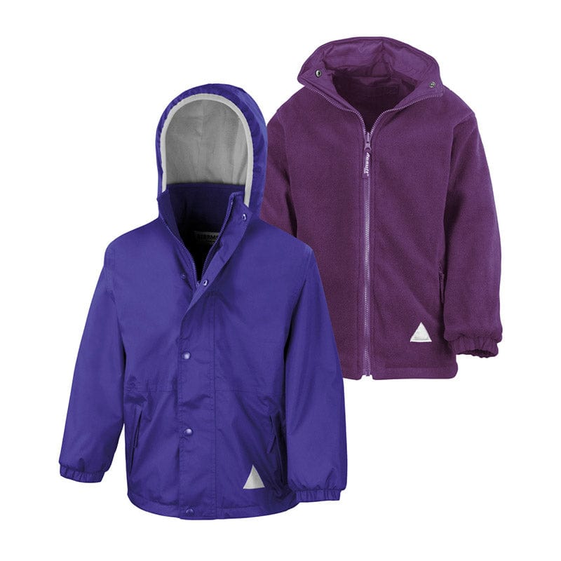 Result R160JY Children&#39;s Reversible StormDri 4000 Fleece Jacket Purple