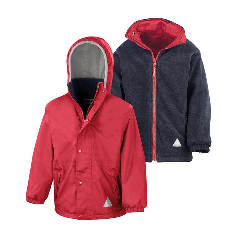 Result R160JY Children&#39;s Reversible StormDri 4000 Fleece Jacket Red / Navy