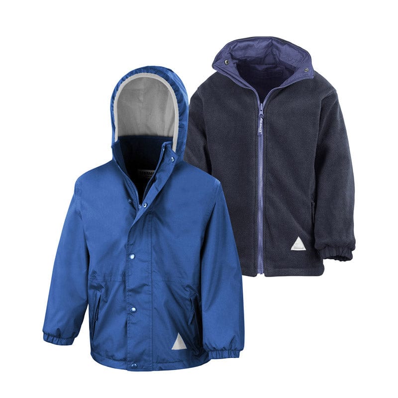 Result R160JY Children&#39;s Reversible StormDri 4000 Fleece Jacket Royal Blue / Navy