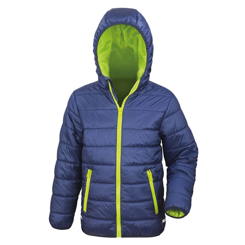 Result Core Children's Soft Padded Jacket Navy / Lime