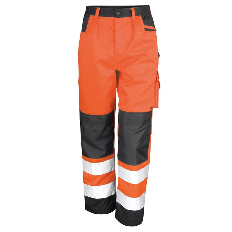 Result Safe-Guard Safety Cargo Trousers Hi-Vis Orange