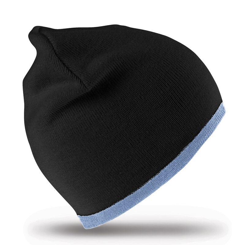 Result Winter Essentials RC46 Reversible Fashion Fit Hat Black / Sky Blue